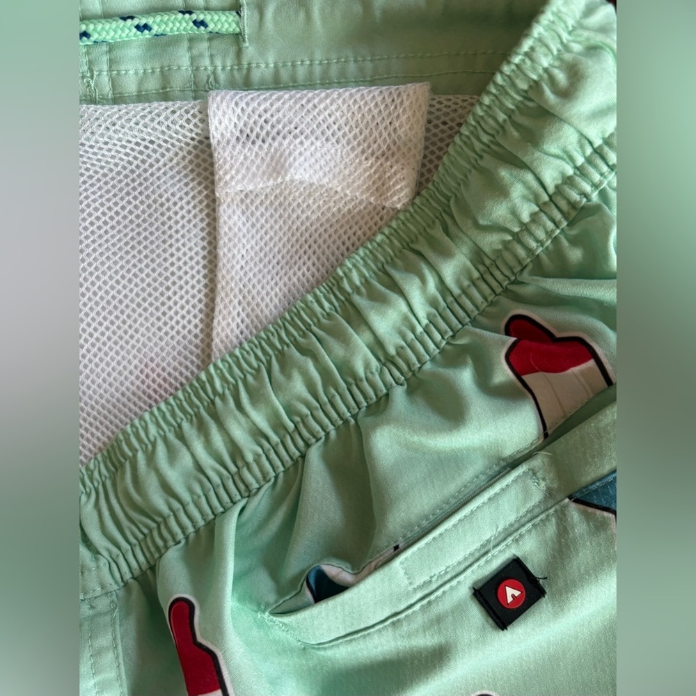 Airwalk Mint Green Hybrid Swim Shorts with Bomb Pop Print - Picture 5 of 5